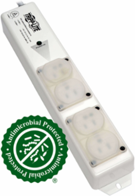Medical-Grade Power Strip with 4 Hospital-Grade Outlets, 6 ft Cord