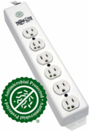 UL 1363 Medical-Grade Power Strip, 6 Hospital-Grade Outlets, 15 ft Cord