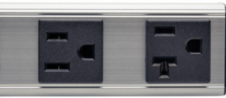 4-Outlet Power Strip, 120V, 15-ft Cord, 20A Circuit Breaker, Heavy-Duty Aluminum Housing