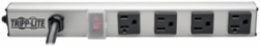 4-Outlet Power Strip, 120V, 15-ft Cord, 20A Circuit Breaker, Heavy-Duty Aluminum Housing