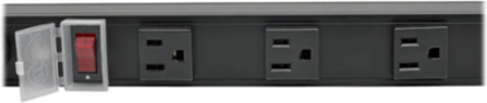 8-Outlet Vertical Power Strip, 120V, 15A, 15 ft. Cord, Black Housing