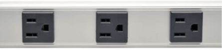 12-Outlet Vertical Power Strip, 120V, 15A, 6 ft Cord, 36 Inch Housing