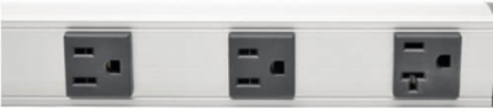 12-Outlets Vertical Power Strip, 120V, 20A, 15 ft Cord, Aluminum Housing