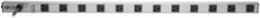 12-Outlets Vertical Power Strip, 120V, 20A, 15 ft Cord, Aluminum Housing
