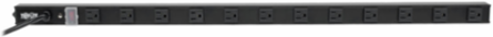 12-Outlet Vertical Power Strip, 120V, 15A, 15 ft Cord, 36 in Housing
