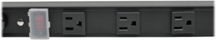 16-Outlet Vertical Power Strip, 120V, 15A, 15 ft Cord, Black Housing