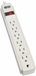 6-Outlet Power Strip with 15-ft Cord, 15A Circuit Breaker, Illuminated Switch