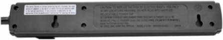 6-Outlet Power Strip with 6 ft Cord, 15A Circuit Breaker, Black