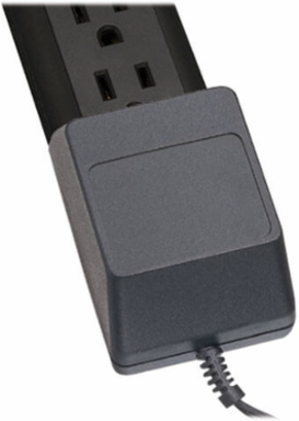 7-Outlet Power Strip with 12 Foot Cord, Black Housing, 15A Circuit Breaker