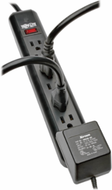 7-Outlets Power Strip with 25 ft Cord, 15A Circuit Breaker, Black