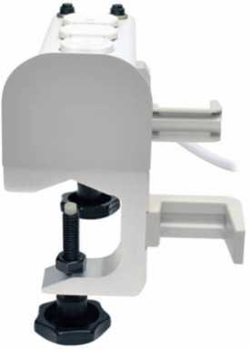 Medical-Grade Power Strip Mounting Clamp with Drip Shield, Fits 1-2.25 Inch Diameter