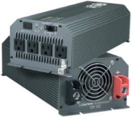 1000W Compact Inverter - 12V DC, 120V AC, 4 Outlets, 2000W Peak Output