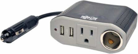 100W Ultra-Compact Car Inverter with 1 AC Outlet, 2 USB Ports, 3 Ft Cord