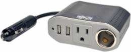 100W Ultra-Compact Car Inverter with 1 AC Outlet, 2 USB Ports, 3 Ft Cord