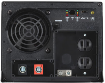 1250W PowerVerter Plus Inverter, 12V DC Input, 2 Outlets, 2500W Peak Output