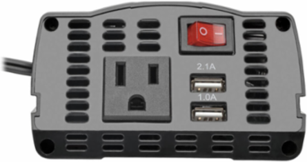 150W Ultra-Compact Car Inverter with NEMA Outlet & Dual USB Ports