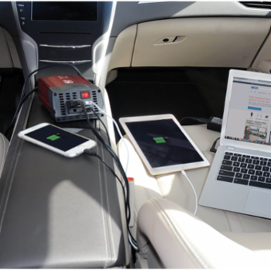 150W Ultra-Compact Car Inverter with NEMA Outlet & Dual USB Ports