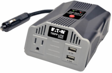200W Ultra-Compact Car Inverter with 1 AC Outlet & 2 USB Ports