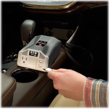200W Ultra-Compact Car Inverter with 1 AC Outlet & 2 USB Ports