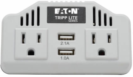 400W Ultra-Compact Car Inverter, 2 AC Outlets, 2 USB Ports, 12V DC Input