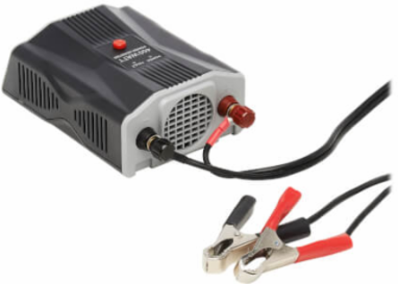 400W Ultra-Compact Car Inverter, 2 AC Outlets, 2 USB Ports, 12V DC Input