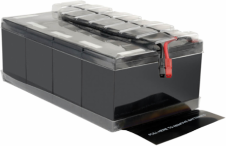 2U UPS Replacement Battery Cartridge, 48VDC, 4 Pre-assembled 12V Batteries