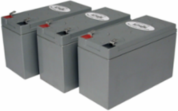 UPS Replacement Battery Cartridge Kit, 3 12V Batteries, 3.6875 x 2.5 x 5.875 Inch