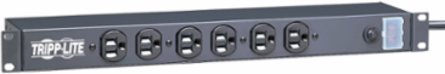 1U Rack-Mount Power Strip, 120V, 15A, 6 Outlets, 15 ft Cord