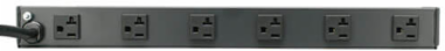 1U Rack-Mount Power Strip, 120V 20A, 12 Outlets, 15-ft Cord