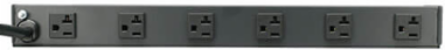 1U Rack-Mount Power Strip, 120V, 20A, 5-20P, 12 Outlets (6 Front-Facing, 6-Rear-Facing) 15-ft. Cord