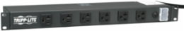 1U Rack-Mount Power Strip, 120V, 20A, 5-20P, 12 Outlets (6 Front-Facing, 6-Rear-Facing) 15-ft. Cord