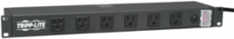 1U Rack-Mount Power Strip, 120V, 15A, 5-15P, 12 Outlets (Right-Angled Widely Spaced), 15-ft. Cord
