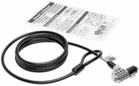 Combination Laptop Security Lock with 6 ft Cable, 4-Digit Resettable Lock