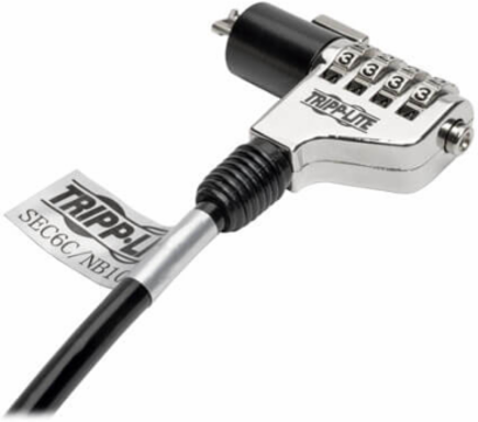 Combination Laptop Security Lock with 6 ft Cable, 4-Digit Resettable Lock