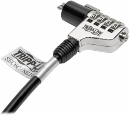 Combination Laptop Security Lock with 6 ft Cable, 4-Digit Resettable Lock