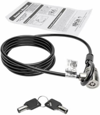 Keyed Laptop Security Lock with 6 Ft Cable, Nickel-Plated Zinc Alloy Lock