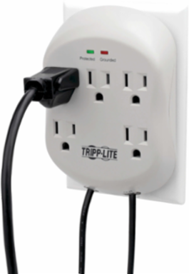 5-Outlet Surge Protector, 1080 Joules, Direct Plug-In, RJ11 Protection
