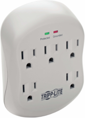5-Outlet Surge Protector, 1080 Joules, Direct Plug-In, RJ11 Protection