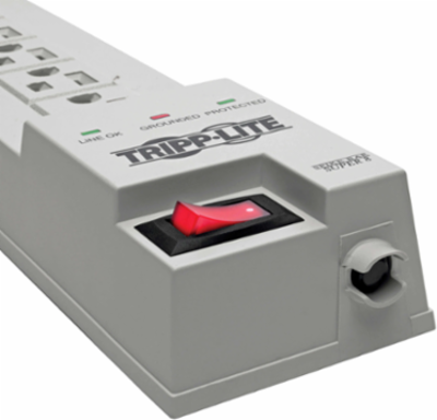 8-Outlet Surge Protector with 8-ft Cord, 1080 Joules, Right-Angle Plug