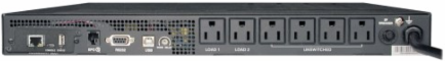 1U Rack Line-Interactive Sine Wave UPS 1000VA 800W, 6 Outlets, WEBCARDLX