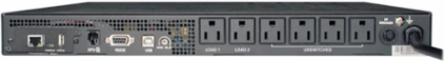 1U Rack Line-Interactive Sine Wave UPS 1000VA 800W, 6 Outlets, WEBCARDLX