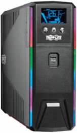 Gaming UPS Battery Backup, Pure Sine Wave, 120V, 1200VA/720W, LCD, AVR, RGB LEDs, USB Charging