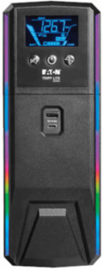 Gaming UPS Battery Backup, Pure Sine Wave, 120V, 1500VA/900W, LCD, AVR, RGB LEDs, USB Charging