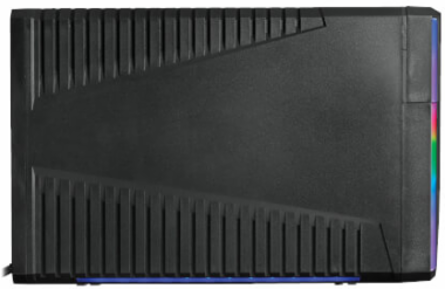 Gaming UPS Battery Backup, Pure Sine Wave, 120V, 1500VA/900W, LCD, AVR, RGB LEDs, USB Charging