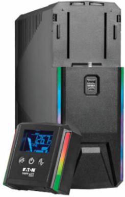 Gaming UPS Battery Backup, Pure Sine Wave, 120V, 1500VA/900W, LCD, AVR, RGB LEDs, USB Charging