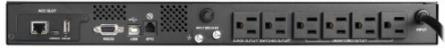 UPS Battery Backup, Line-Interactive, 500VA/300W, 120V, 6 Outlets, Network Card, 1U Rack/Tower