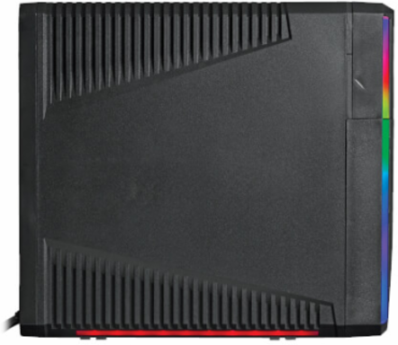 UPS Battery Backup, Gaming, Line-Interactive, 600VA/360W, 120V, Pure Sine Wave, LCD, RGB LED