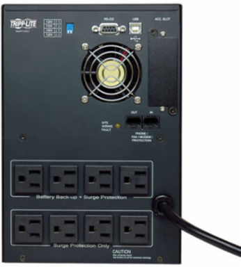 750VA Line-Interactive Sine Wave UPS, 500W, 8 Outlets, USB, Tower