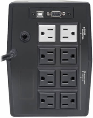750VA Line-Interactive UPS 600W, 8 NEMA 5-15R Outlets, 120V
