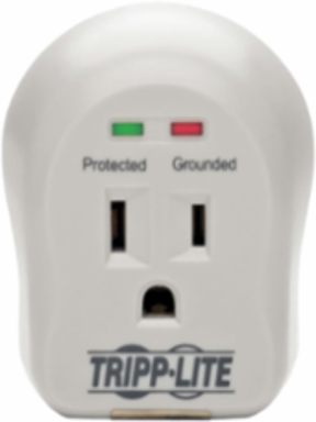 1-Outlet Surge Protector, Direct Plug-In, 600 Joules, Diagnostic LEDs